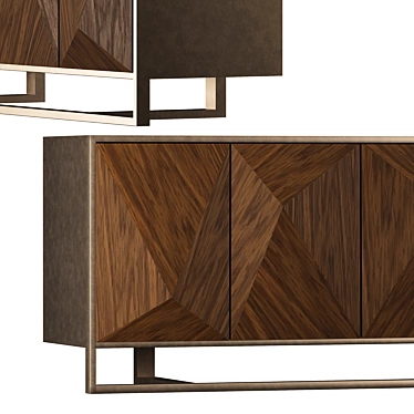 Sleek Modern Sideboard 3D model image 1 