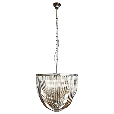 Elegant Glass/Silver Chandelier 20MD3279-6 3D model image 1 