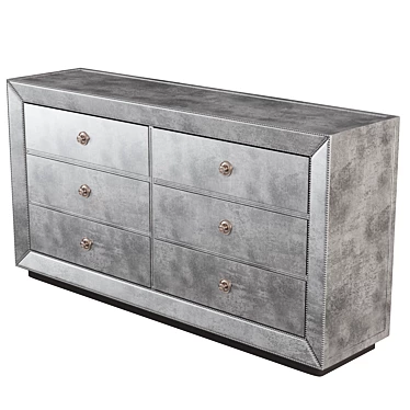 Elegant Oak Chest of Drawers 3D model image 1 