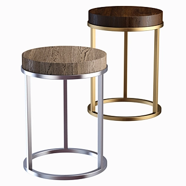 Sleek Round Nicolas Side Table 3D model image 1 