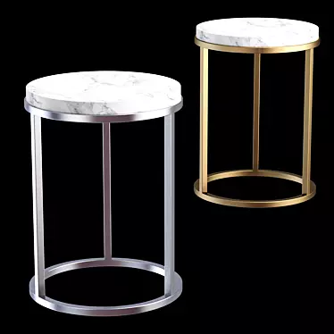 Marble Round Side Table: RH Modern 3D model image 1 