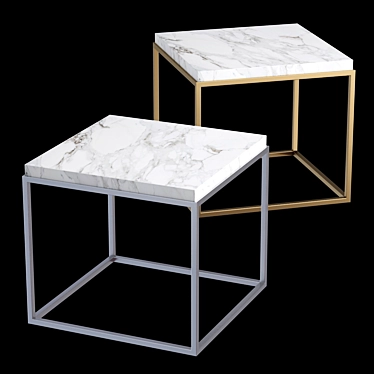 Elegant Nicolas Marble Side Table 3D model image 1 