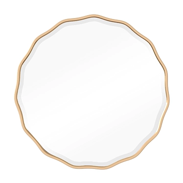 Elegant Aneta Round Mirror 3D model image 1 