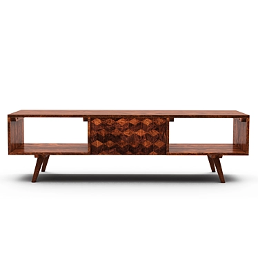 Modern Mango Wood Sideboard by Zara Home 3D model image 1 