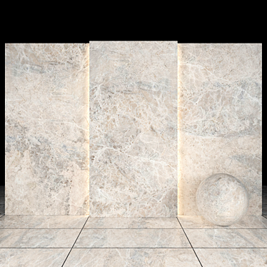 Lizard Gray Marble - Textured Slabs & Tiles 3D model image 1 