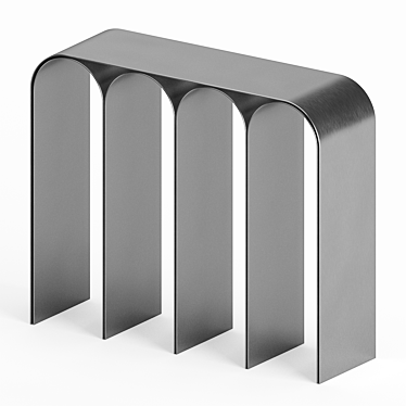 Elegant Silver Arch Console 3D model image 1 