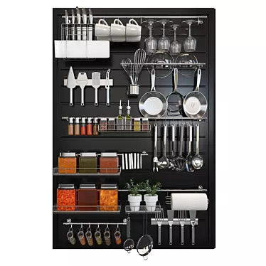 Premium Kitchen Accessories Set 3D model image 1 