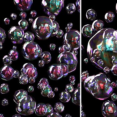 Bubble 3D Model with Procedural Textures 3D model image 1 