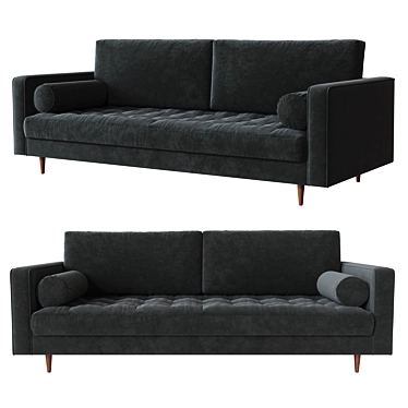 Contemporary Sven Sofa: Sleek Design, Superior Comfort 3D model image 1 