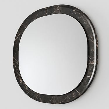 Anima Round Marble Mirror 3D model image 1 