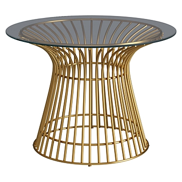 Stylish Platner Coffee Table 3D model image 1 