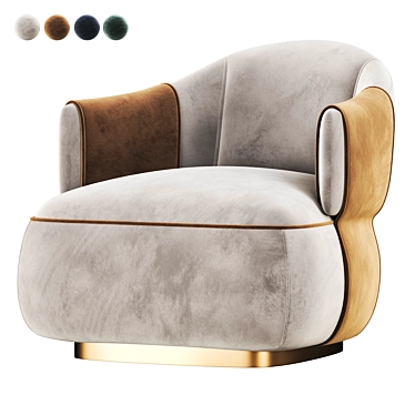 Trussardi Larzia Luxury Armchair 3D model image 1 