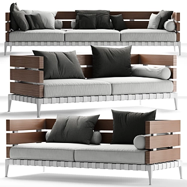 Ansel Sofa: Sleek & Stylish Seating 3D model image 1 