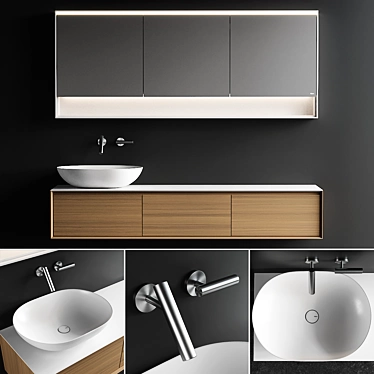 Falper Shape Evo Vanity Set - Modern Luxury Design 3D model image 1 