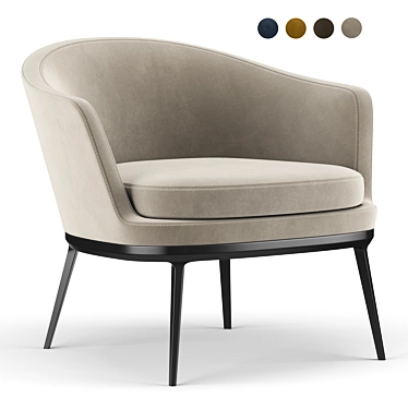 Luxury CARATOS Armchair: Maxalto's Finest 3D model image 1 