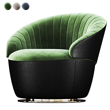 Modern Swivel Armchair: CONSONANCE 3D model image 1 