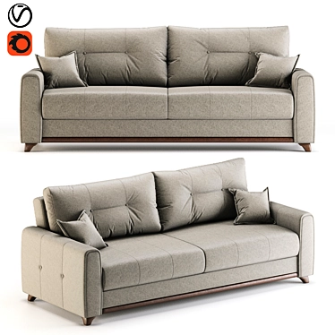 Elegant Comfort: Fabius Sofa 3D model image 1 