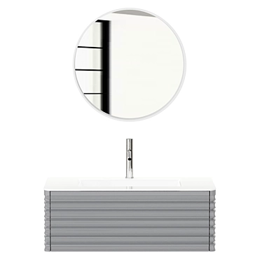 Sleek and Modern Ernie Bathroom Vanity 3D model image 1 
