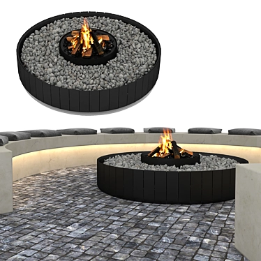 Firestone Outdoor Fireplace 3D model image 1 