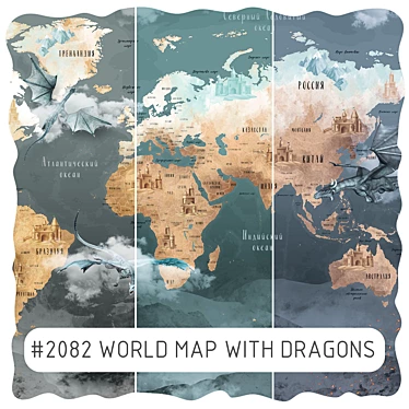 Dragon Map | Creative Wall Murals 3D model image 1 