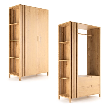 Lazar Wardrobe: Sleek Storage Solution 3D model image 1 