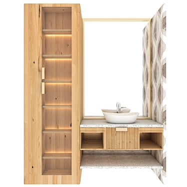 Modern Bathroom Furniture Set 3D model image 1 