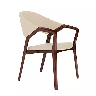 Modern Angel Cerda Armchair - Elegant Design, Leatherette Upholstery 3D model image 1 