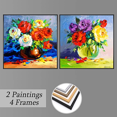 Versatile Set of Wall Paintings 3D model image 1 