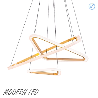 Sleek LED Pendant Light 3D model image 1 