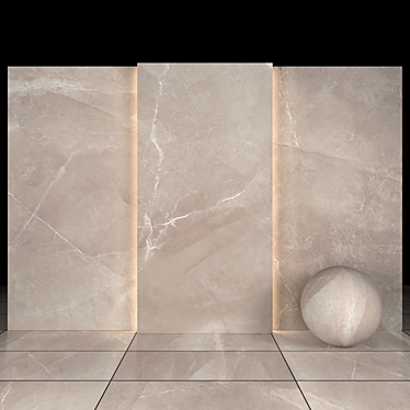 Pulpis Gray Marble Tiles 3D model image 1 