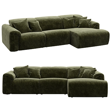 Felis Glove Modular Sofa - Stylish and Versatile Couch 3D model image 1 