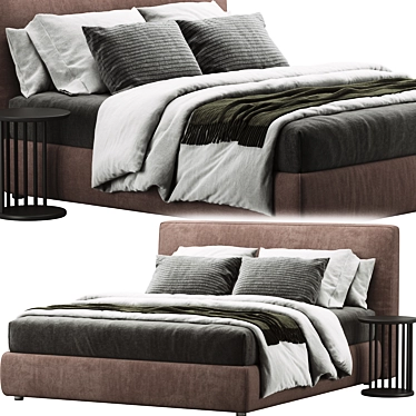 Modern MyPlace Bed: Sleek Design, Premium Quality 3D model image 1 