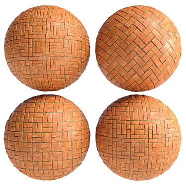 4 Pattern Brick Tiles - PBR Materials 3D model image 1 