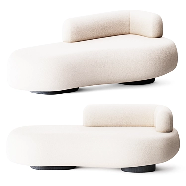 Greenapple Twins: Sleek and Stylish Sofa 3D model image 1 