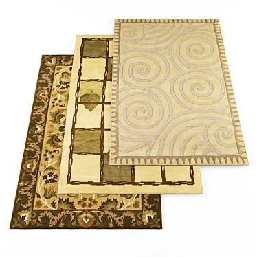 Modern Designer Carpets - High Res, 6-Pack 3D model image 1 