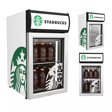 Starbucks Mini Fridge - Compact & Convenient 3D model image 1 