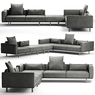 Modern and Versatile Sofa - Flou Binario 3D model image 1 