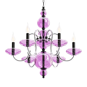 Elegant Ninfa Pendant Chandelier 3D model image 1 