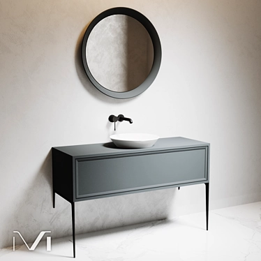 Modular Bathroom Console Set 3D model image 1 