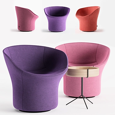 Modern Swivel Avalon Chair by Swedese 3D model image 1 