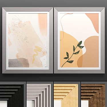 Modern Art Frame Collection 3D model image 1 