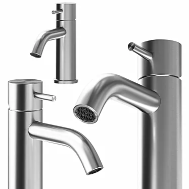 Modern Single Lever Washbasin Mixer: Cisal Xion Inox 3D model image 1 