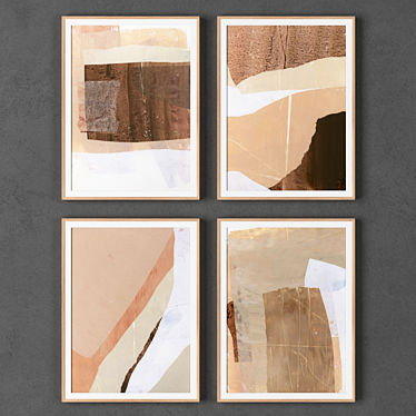 Canvas Art Set: 4 Frames 3D model image 1 