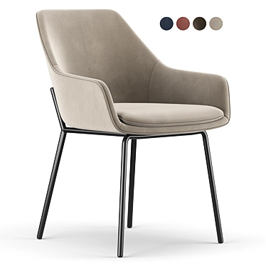 Stylish and Comfy Haley Chair 3D model image 1 