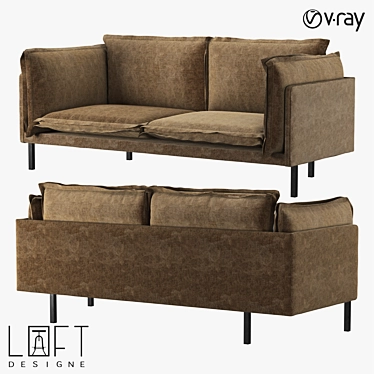 Modern LoftDesign Sofa 075 Model 3D model image 1 