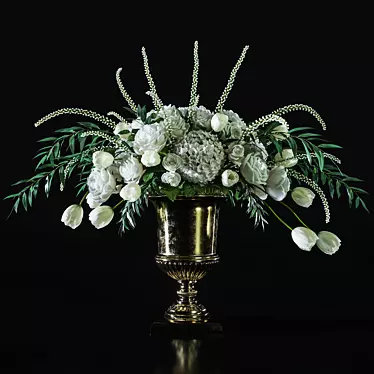 Elegant Floral Arrangement: Grand Bouquet 3D model image 1 