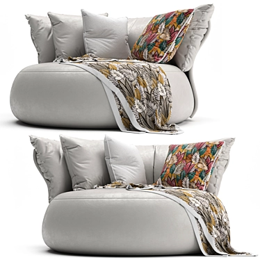 Luxury Cannes Small Sofa 3D model image 1 