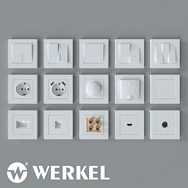 Werkel Hammer: Premium White Sockets & Switches 3D model image 1 