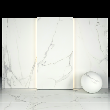 Elegant Afyon White Marble Collection 3D model image 1 