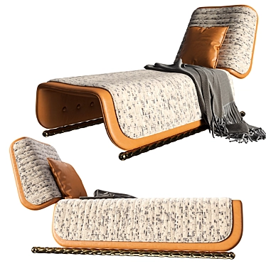 Elegant Italian Chaise Longue: Adelaide 3D model image 1 